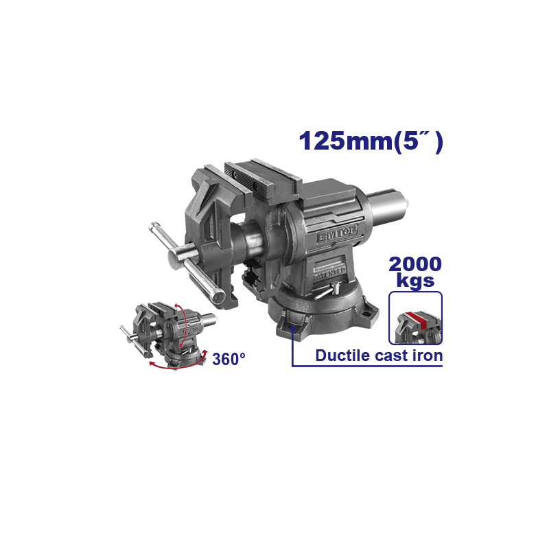 Torno Morsa 5" Giratória 2000Kg