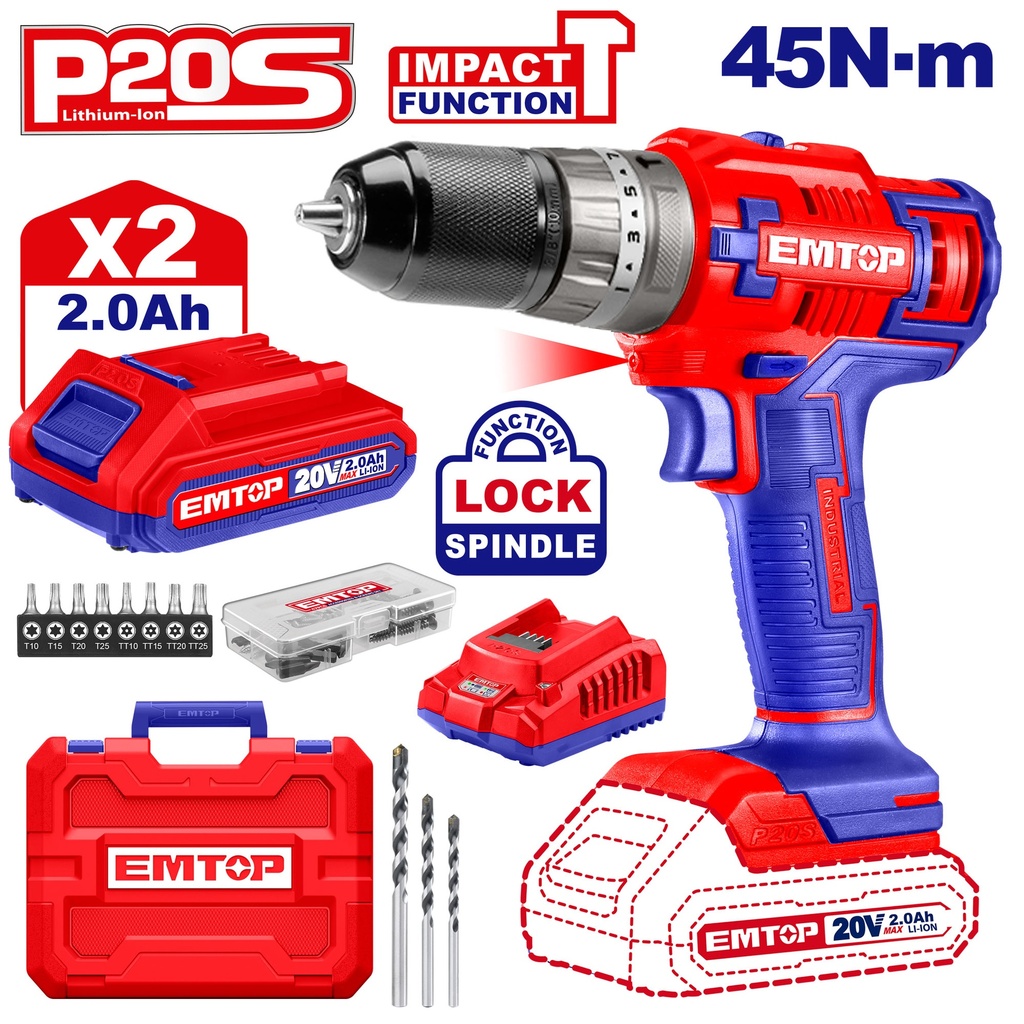 Parafusadeira de Impacto 20v  45NM