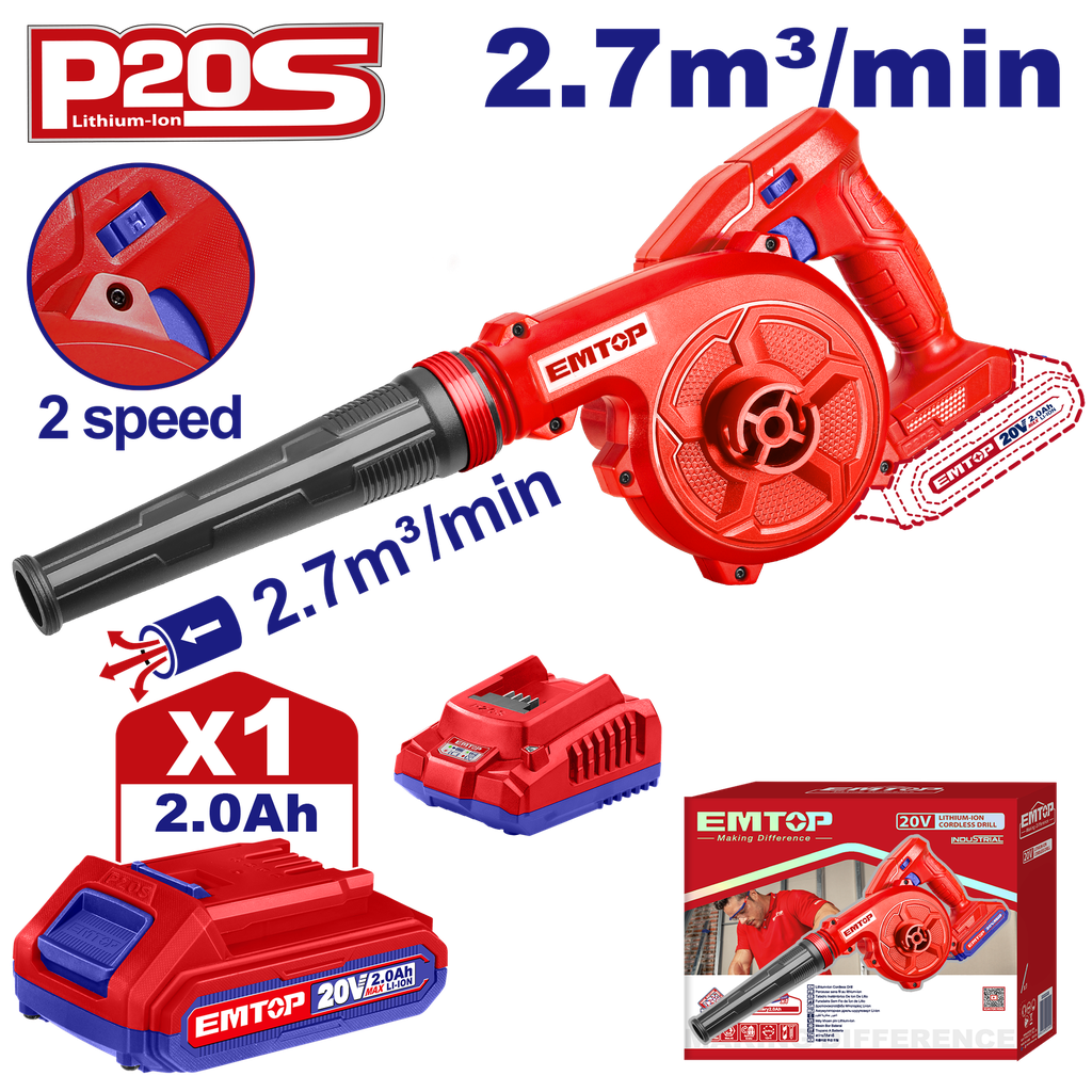 Soprador de Ar a Bateria 20V
