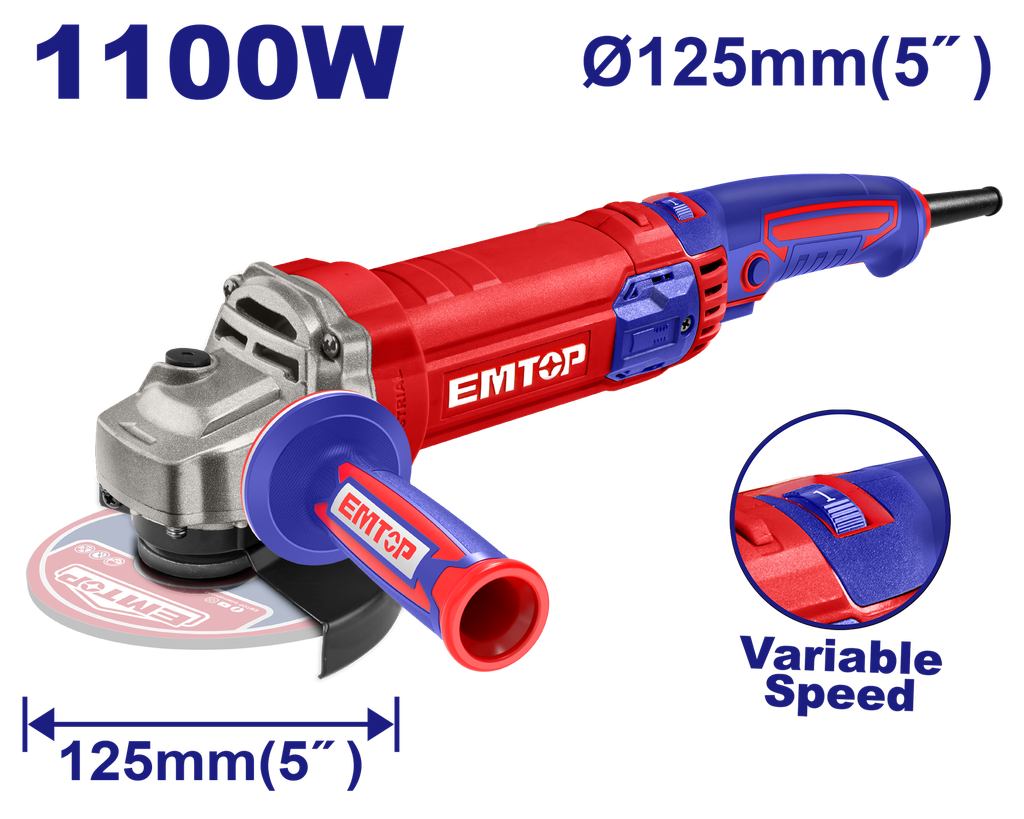 Lixadeira com Regulador de Velocidade 125mm 1100W - 220V
