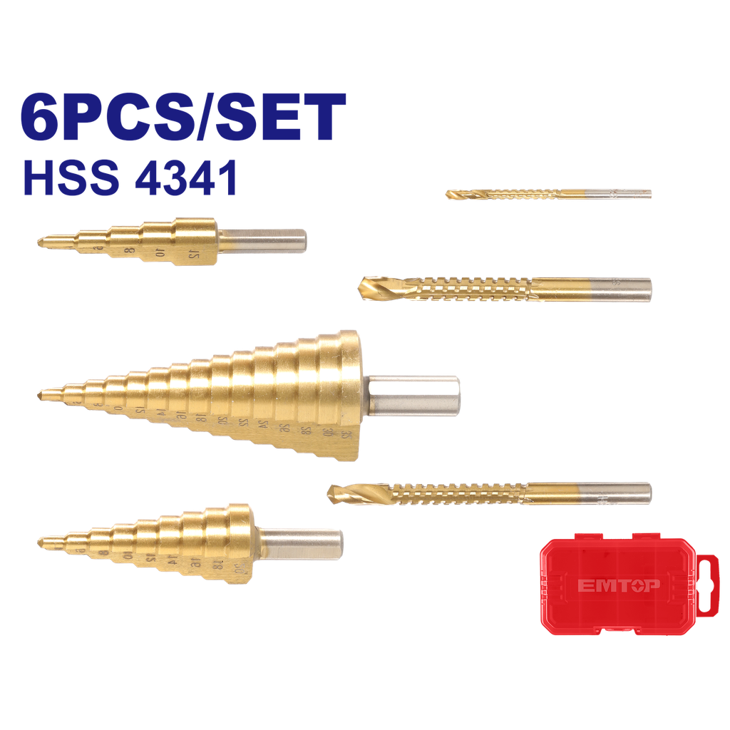 Kit brocas e escalonadas 6pcs