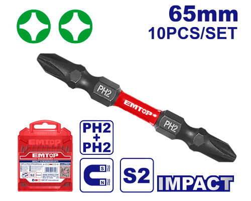 Kit bits PH2 Impact - 65mm Cruz