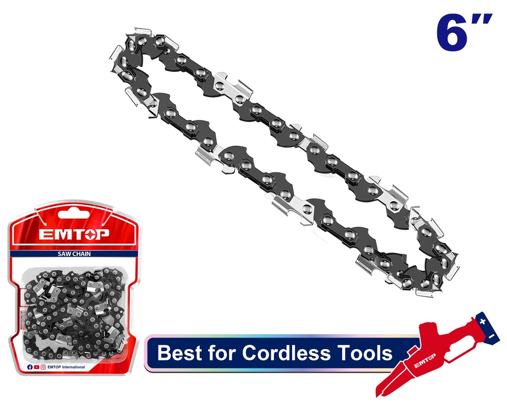 Corrente para Motosserra 6'' - Passo 1/4'' e 38 Elos