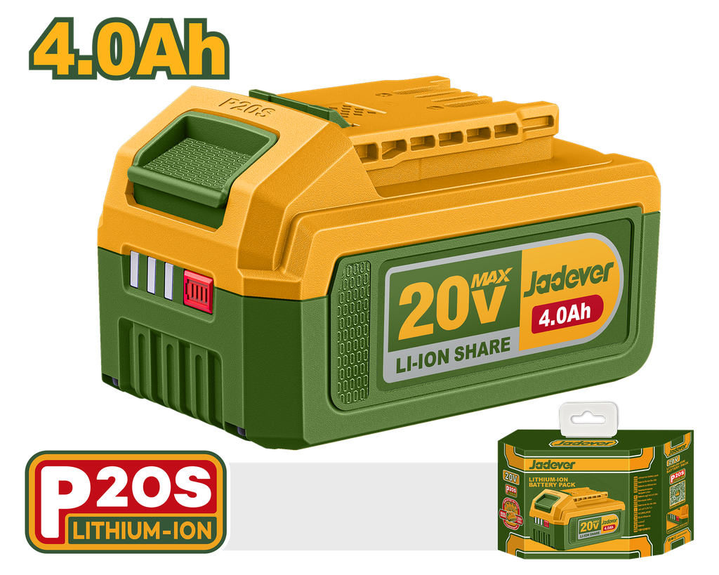Bateria de Íons de Lítio 20V 4,0Ah - Compatível com Linha P20S