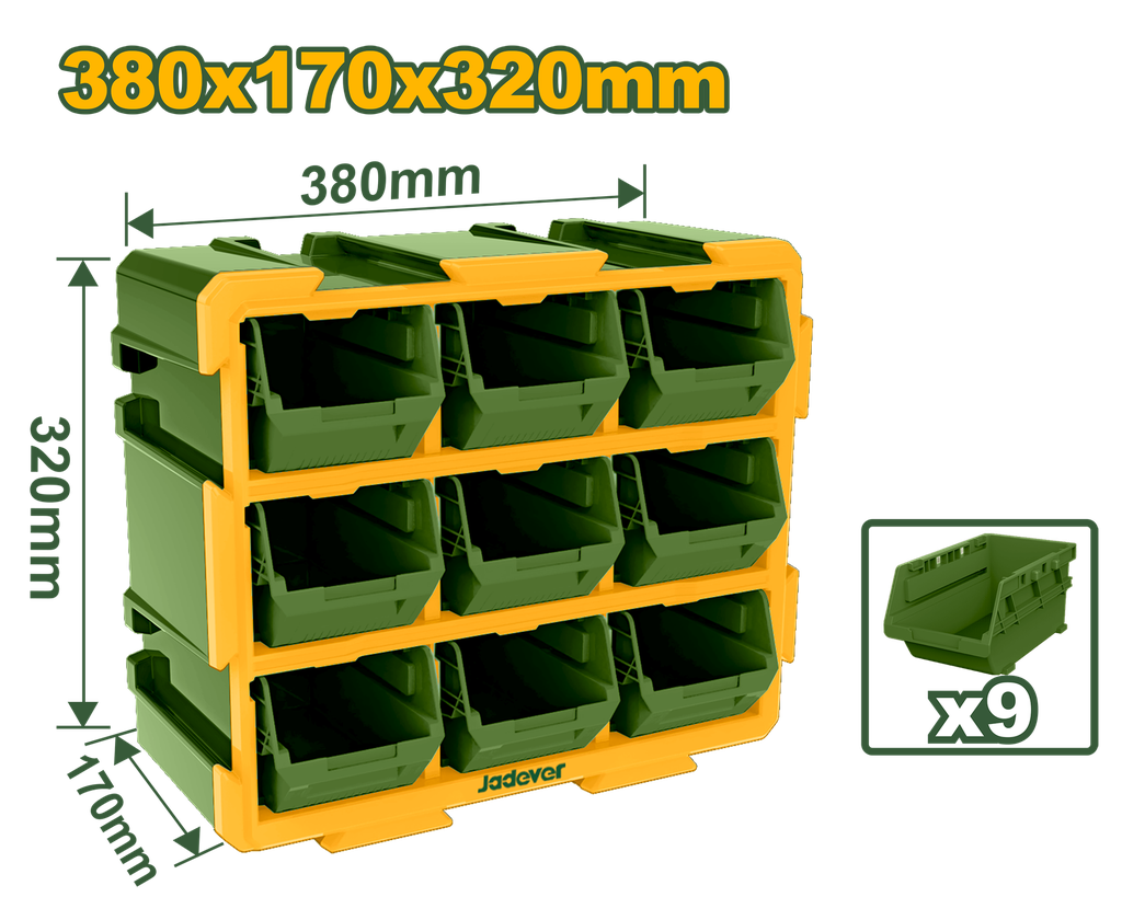 Torre de Armazenamento Modular - Jadever - 9 Contêineres em PP