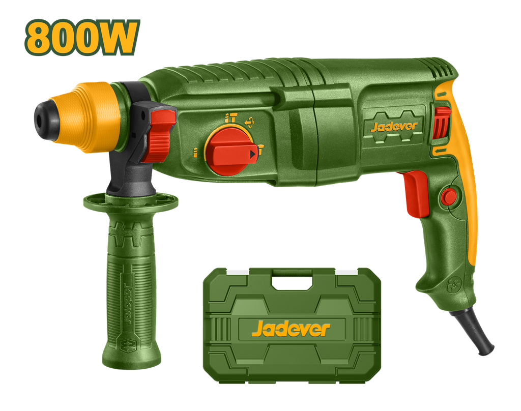 Martelo Rotativo Jadever 800W - 220V com Sistema SDS Plus e 2,5J de Impacto