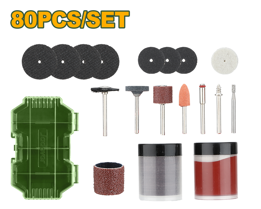 Acessórios para Mini Furadeira - Kit de 80 Peças de Uso Geral com Haste 1/8"