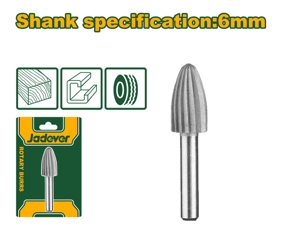 Rodas Rotativas 13mm - Haste 6mm em Aço GCr15 para Desbaste