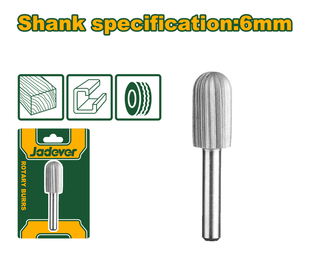 Rodas Rotativas 13mm Jadever - Haste 6mm em Aço GCr15 para Desbaste