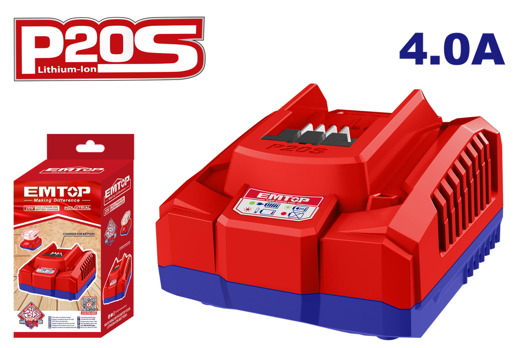 Carregador de Bateria 20V - 4.0Ah