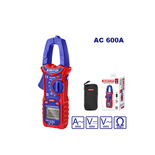 [EDMR26001] Pinça Amperimétrica Digital AC 600A amperímetro