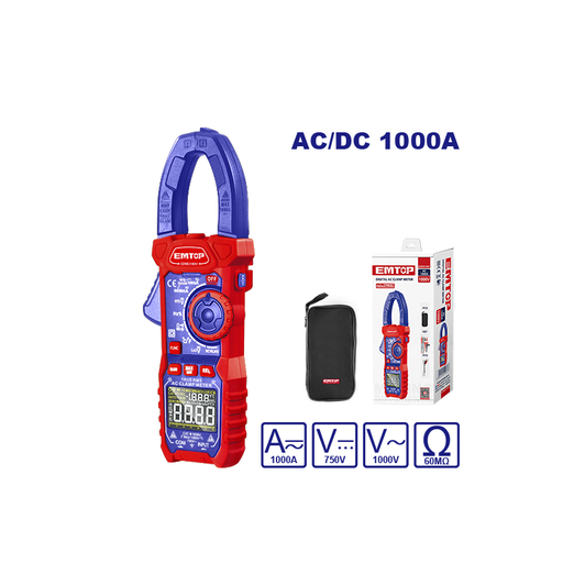 [EDMR210002] Pinça Amperimétrica Digital 1000A amperímetro