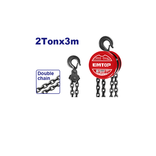 [ECBK120] Talha de corrente 2Ton 3m