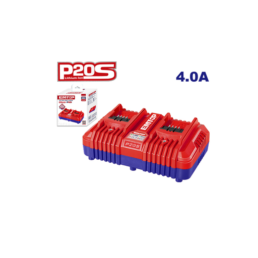 [EFCR20403] Carregador Duplo 20V - 4AMP