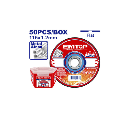 [EACD211550] Disco Corte para Metal e Inox 115mm X 1.2mm
