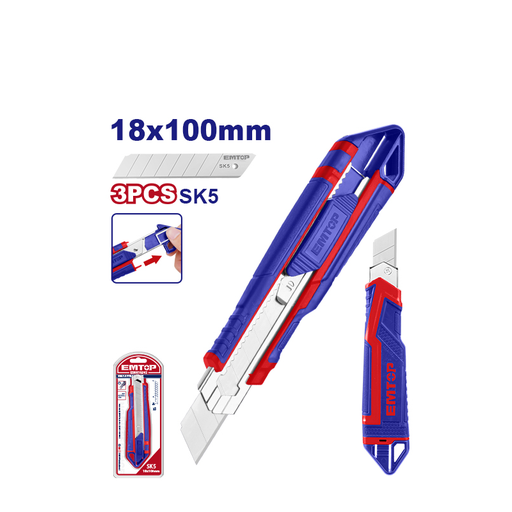 [ESNK18302] Estilete com 3 Lâminas 18 x 100mm 