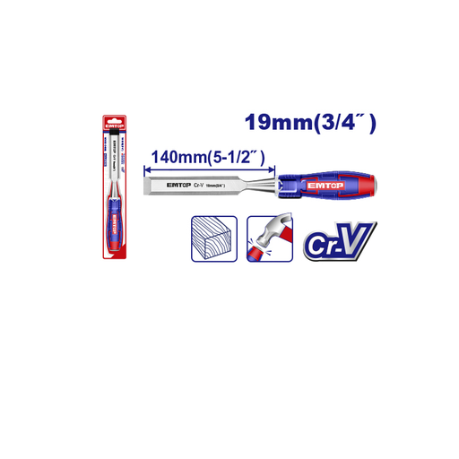 [EWCL1901] Formão CRV 19mm 3/4"