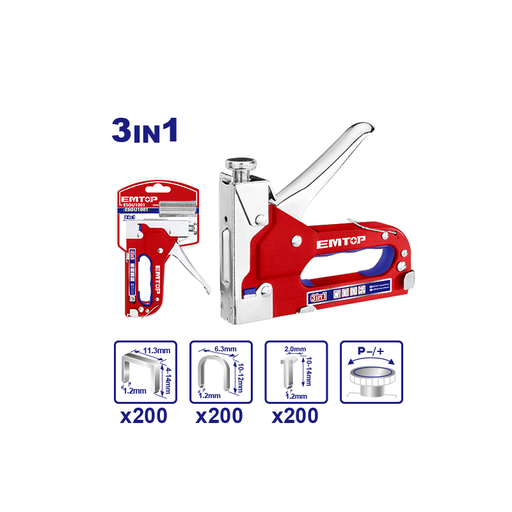 [ESGU1001] Grampeador Manual Profissional 3x1