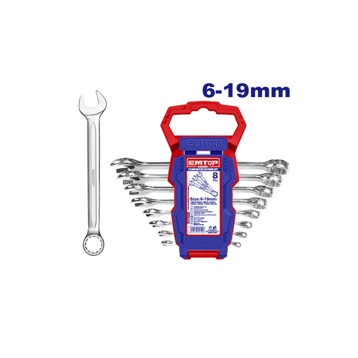[ECSS10801] Kit de Chave Combinada 8pçs 6-19mm