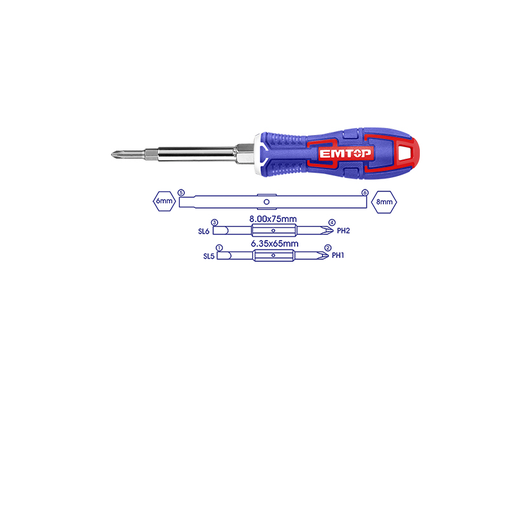 [ESDRH0602] Kit Chave de Fenda 6x1