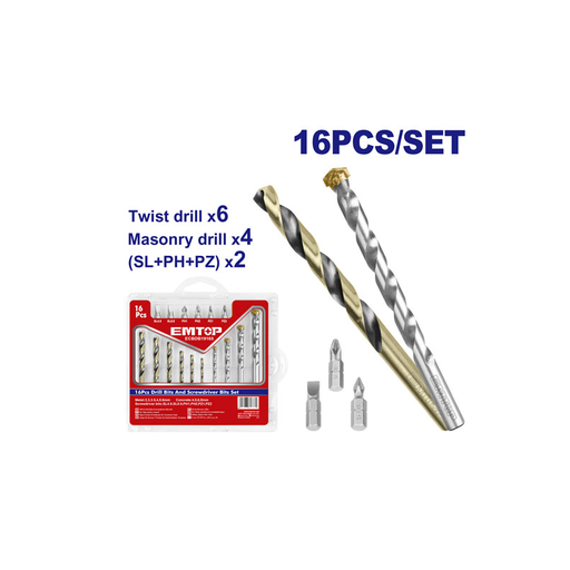 [ECBDB19165] Kit Brocas e Pontas 16 pçs