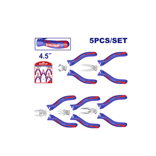 [EPLSM0511] Kit Mini Alicate 4.5" 5pçs