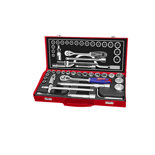 [ESKT12243] Kit Jogo de Soquetes 24 pçs - 1/2"