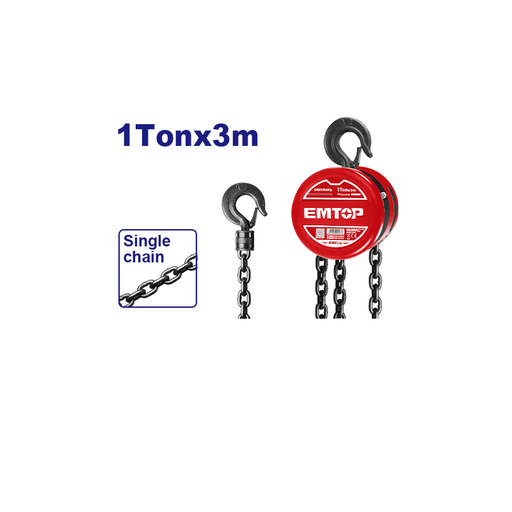 [ECBK110] Talha de corrente 1Ton 3m