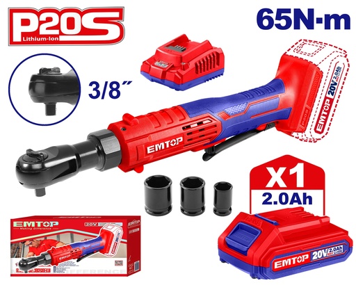 [EDRL206015] Chave Catraca 3/8" a bateria