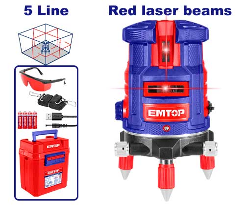 Nivel a Laser Vermelho 4 Linhas