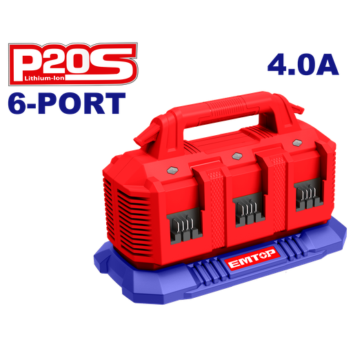 [EFCR2064] Multi Carregador de Bateria 20V 6 em 1