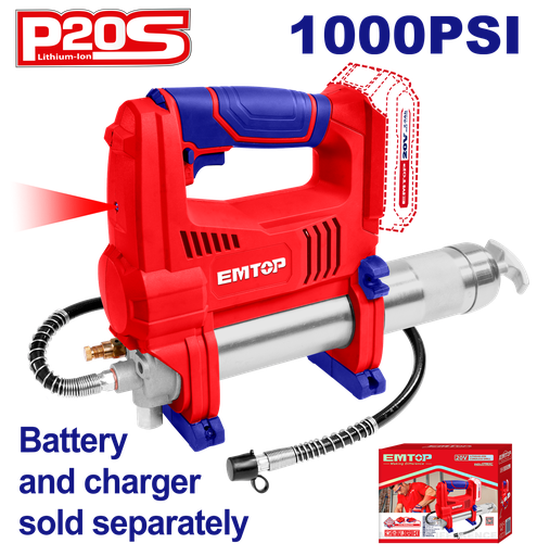 [ELGR2001] Engraxadora a Bateria 20V - 10.000 psi (Sem Bateria e Carregador)