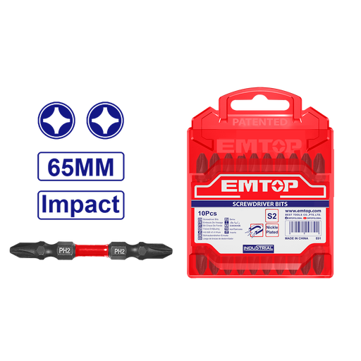 [ESBTMPH233] Kit bits PH2 Impact - 65mm Cruz