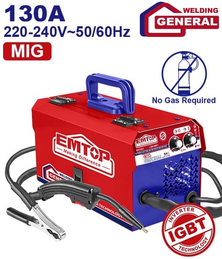 [EFC1351] Máquina de Solda MIG com Fluxo 130A - Sem Requerimento de Gás