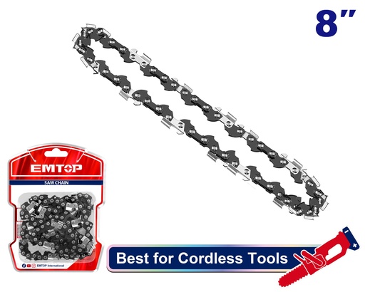 [ECCL5081] Corrente para Motosserra 8'' - Passo 3/8'' e 33 Elos