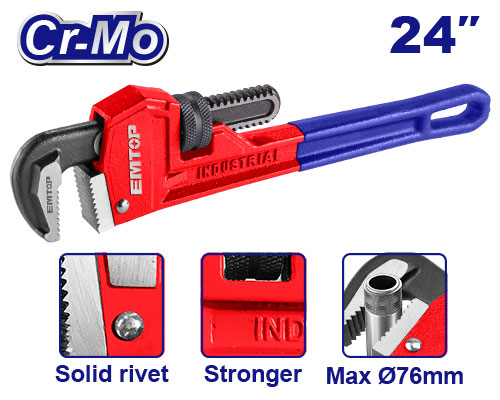 [EPWH2401] Chave Grifo 24" - Abertura Máxima 76mm com Mandíbula em Cr-Mo e Corpo em Ferro Fundido 