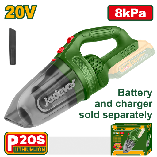 [JDLV2020] Aspirador sem Fio JADEVER 20V Sem Bateria - 0,45L com Bico para Frestas