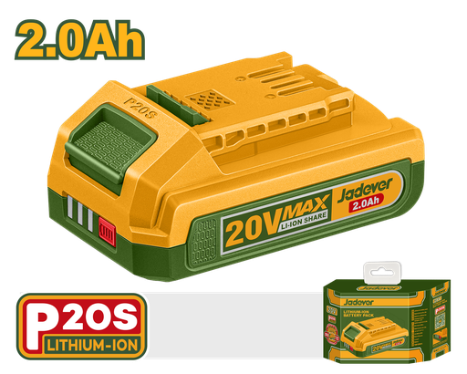 [JDLBP520] Bateria de Íons de Lítio JADEVER 20V 2,0Ah - Compatível com Linha P20S 