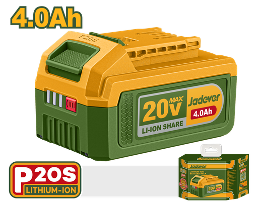 [JDLBP540] Bateria de Íons de Lítio 20V 4,0Ah - Compatível com Linha P20S