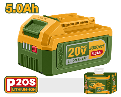 [JDLBP550] Bateria de Íons de Lítio JADEVER 20V 5,0Ah - Compatível com Linha P20S