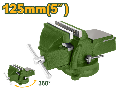 [JDBV1A05] Torno Morsa 5" - Jadever - Base Giratória com Yunque em Ferro Fundido