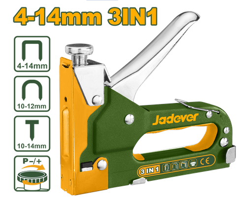 [JDGU2614] Grapadora 3 em 1 - Jadever - Força Ajustável para Grampos e Pregos