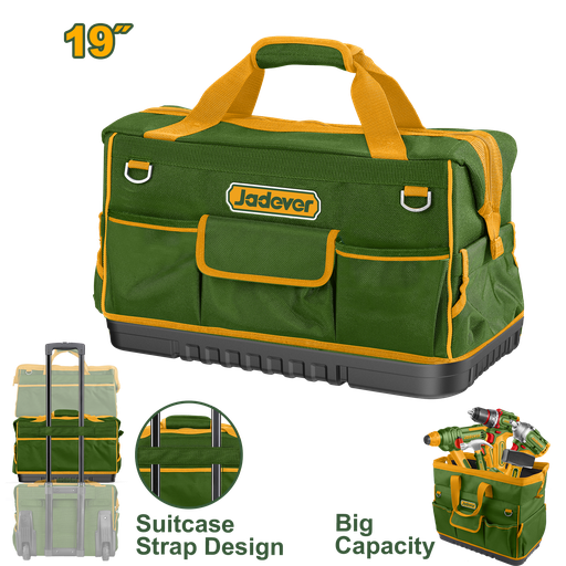 [JDTG3120] Bolsa de Ferramentas 19" Reforçada - Jadever- 25 Bolsos e Base em PP com Capacidade 20kg